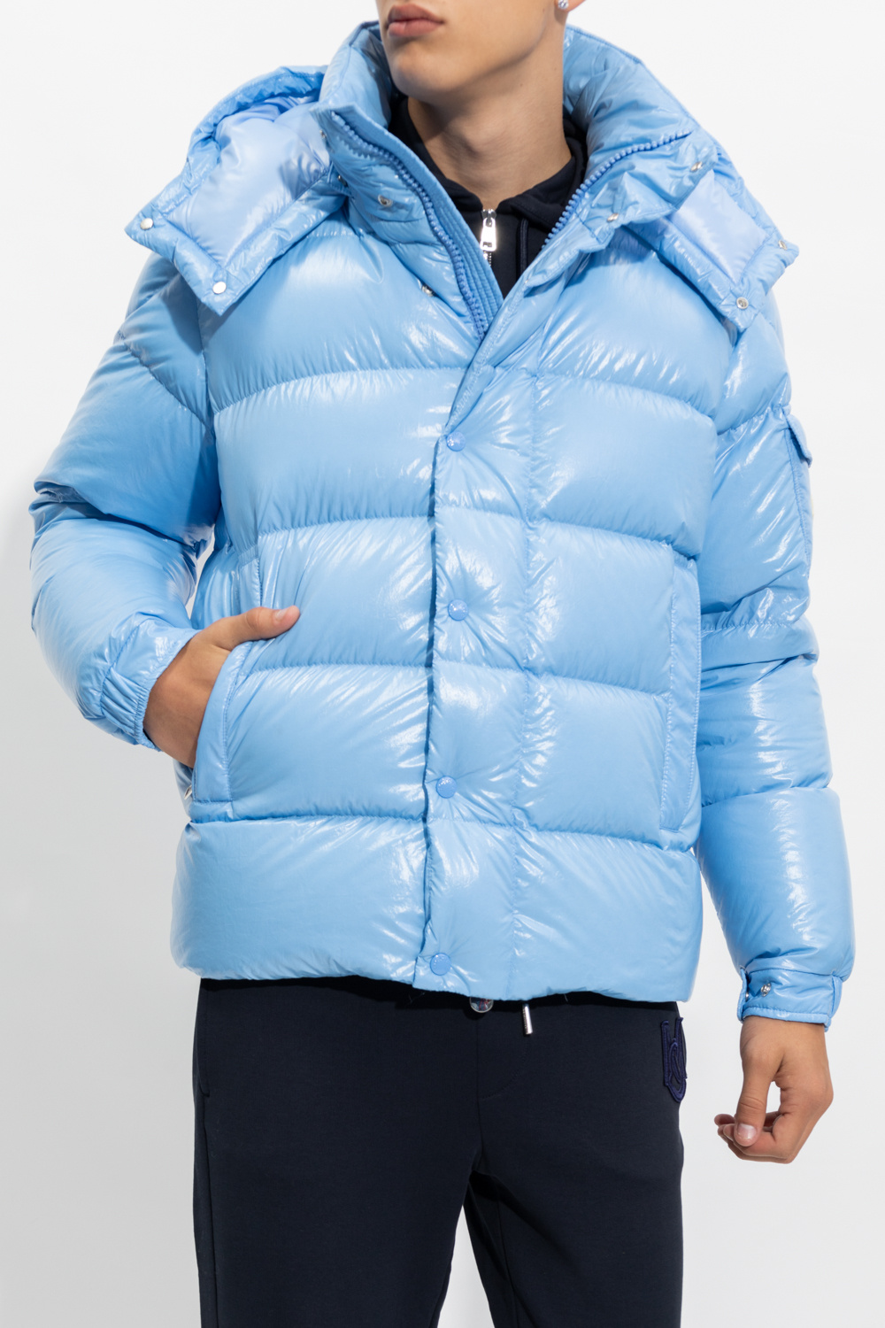 Baby blue hotsell moncler jacket